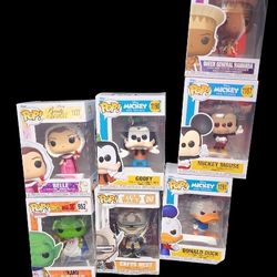 7 Lot Disney Funko Pops! Various Figurines