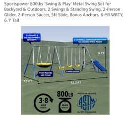 8 kid swing set