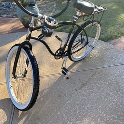 Like New. Electra Cruiser Bike –One Speed,Step-Over/Men’s —Fits 5’6”—6’1”.26” tires. Comfortable Adjustable seat,Ready To ride. 