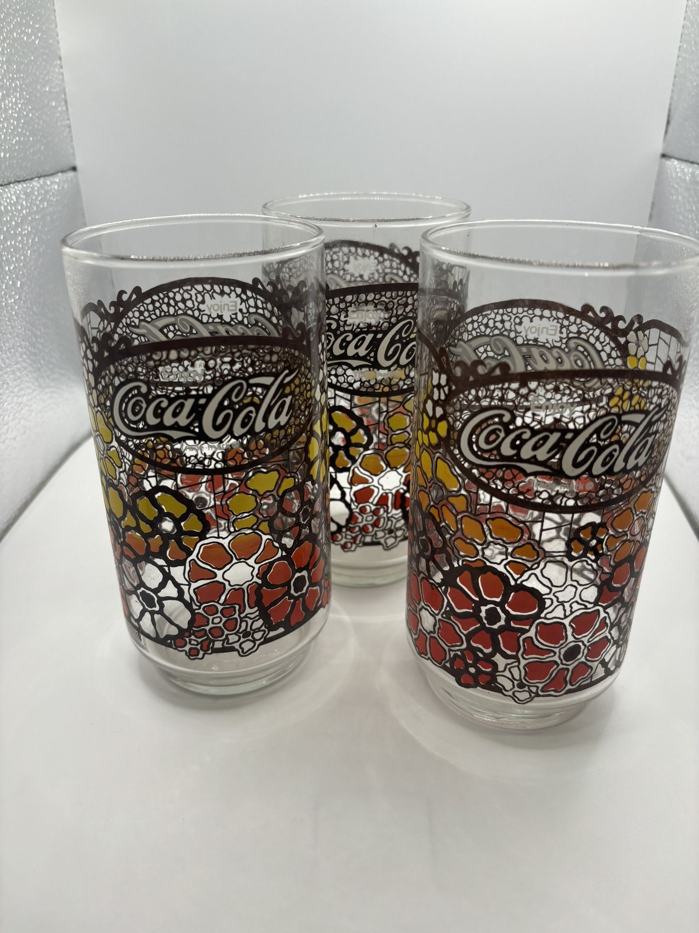 6 Vintage 1970’s Coca Cola Glasses