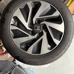 Honda Civic Wheels 5x114.3mm And Continental DSW 06+ (215/55/16)