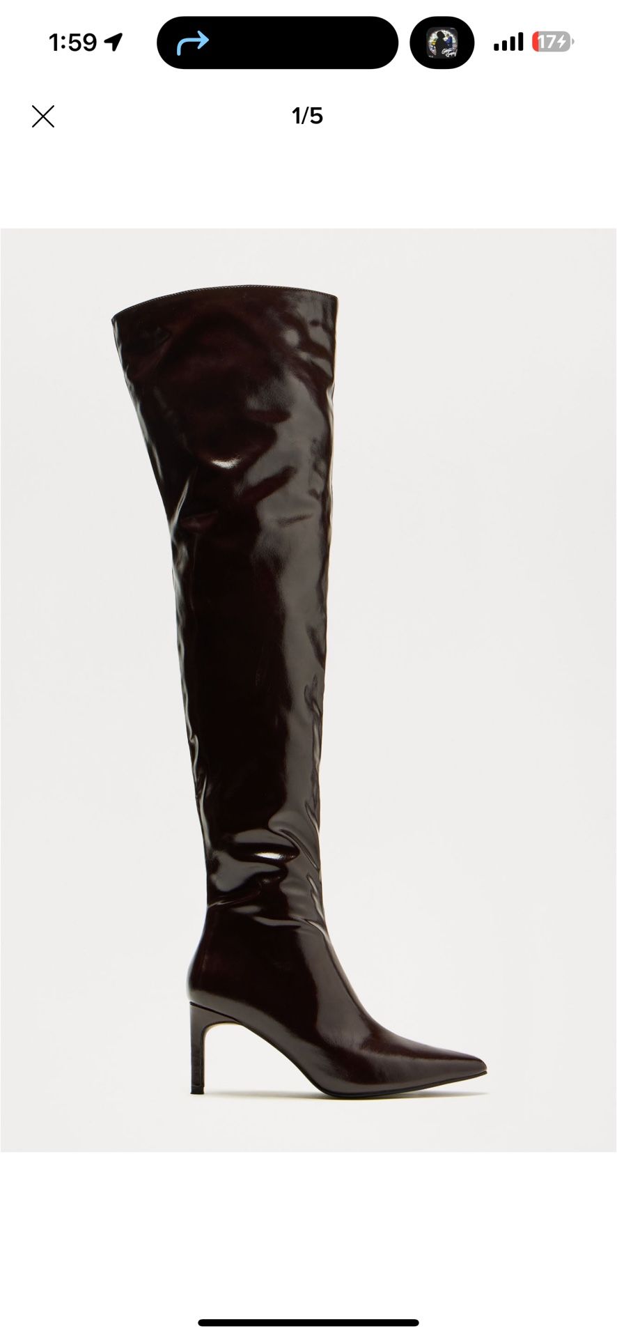 Brown Thigh High Boot