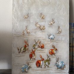 Rabbit art painting