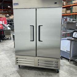 53 15/16" Reach-In Freezer – Polarman PLM-54FS Stainless Steel, Solid Double Doors
