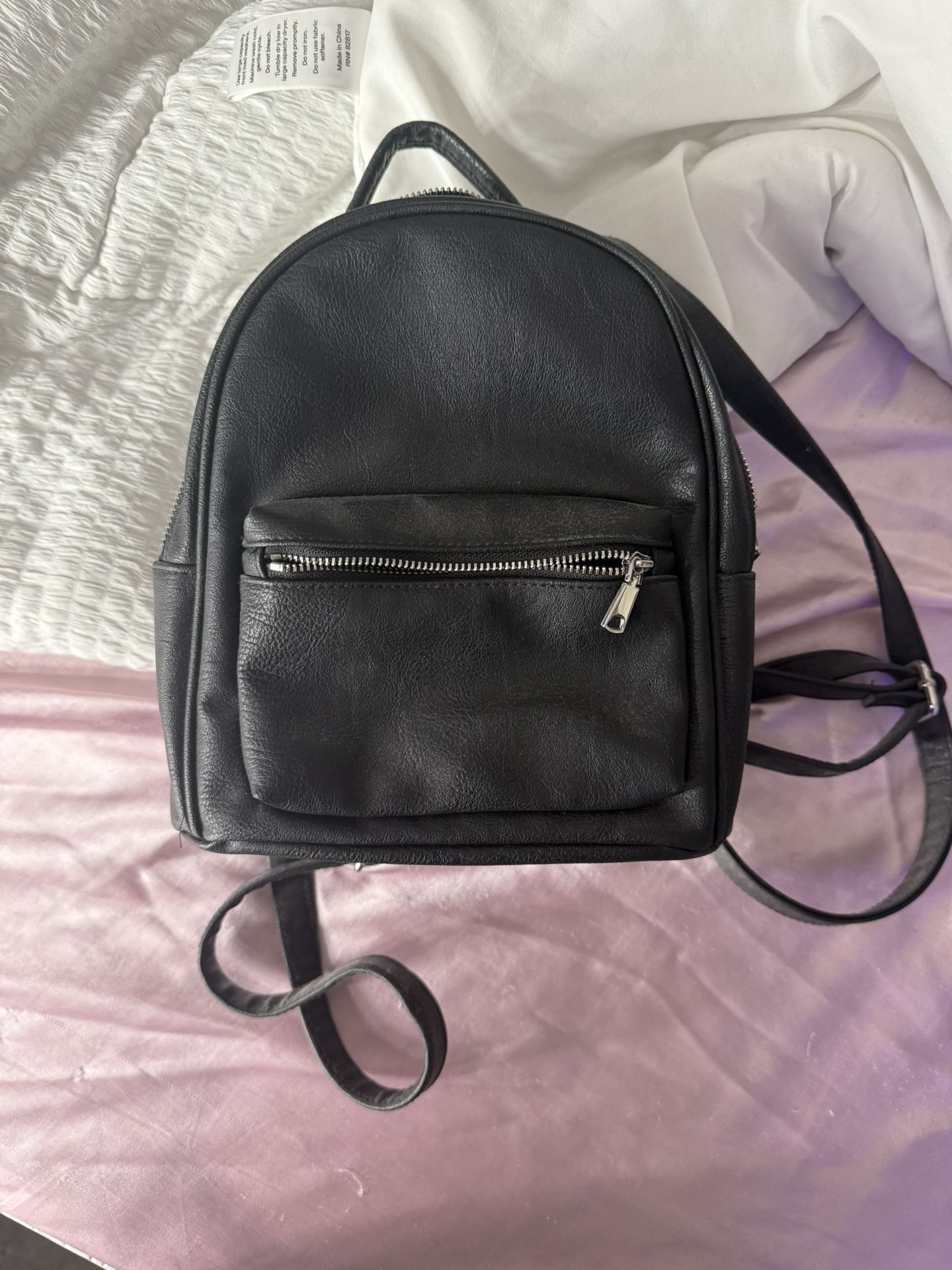 mini black backpack