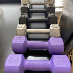 5 & 20 lb dumbbells