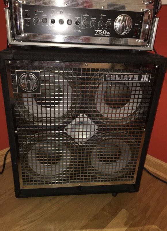 SWR 750X bass amp& Golliath 3 4/10 bass cabinet Musical instruments