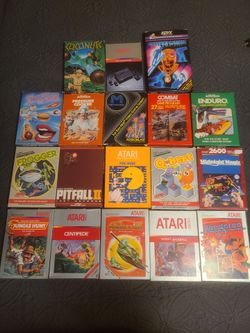 Atari 2600 Game Lot – 17 Games + Console Box retro