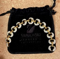Swarovski Crystal And Rhinestone Link Bracelet