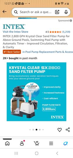 Intex Pool filtering system