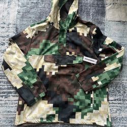 ORIGINAL FABLES Camouflage Hooded Zip Logo Jacket Men's XL