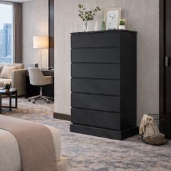 Drawers Dresser with 7 Drawers, 51.8" Tall Dressers & Chests of Drawers, Modern Wood Closet Organizer and Storage Cabinet, Large Vertical Dresser 