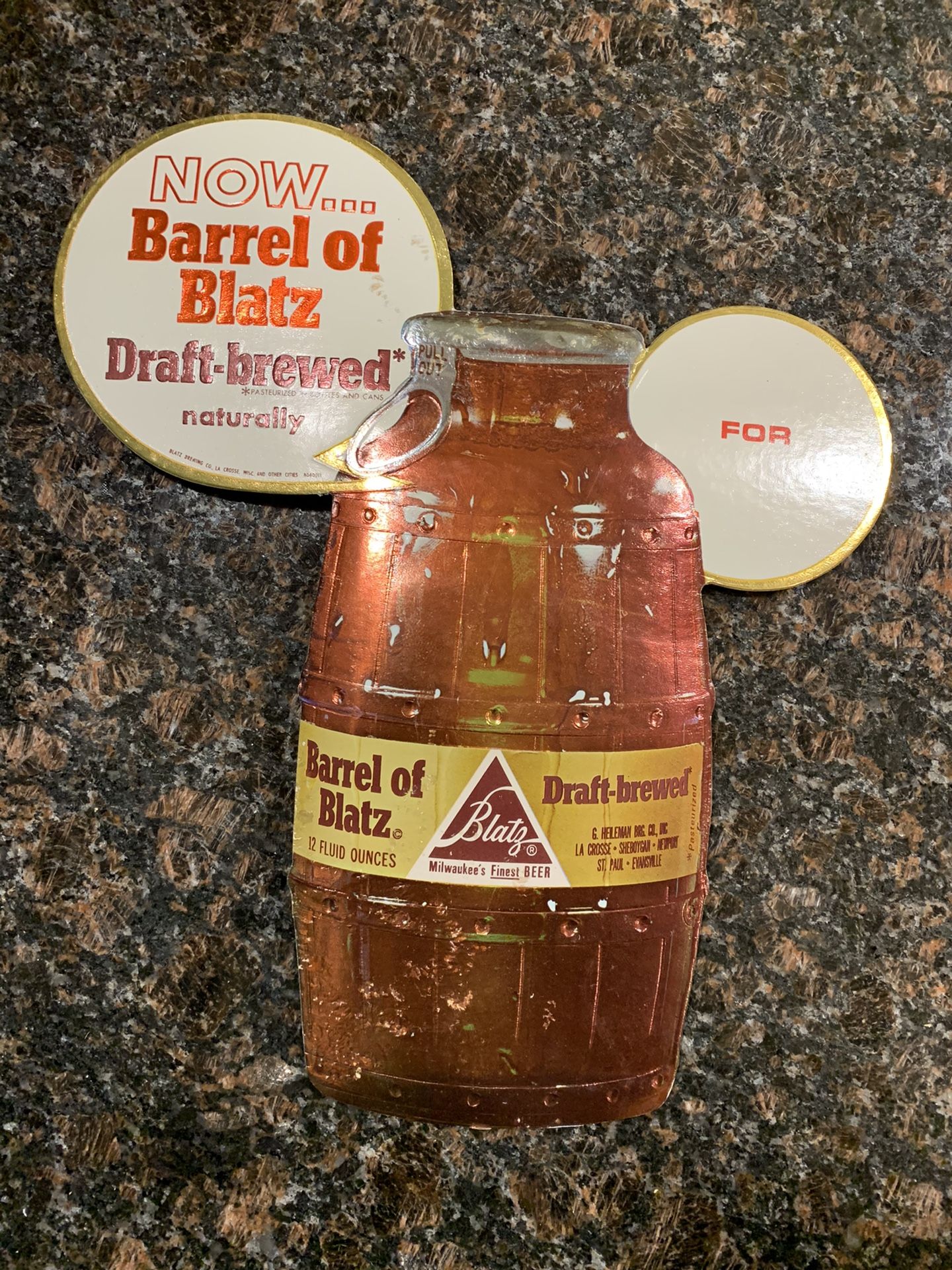 Blatz Cardboard Beer Display 