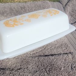 Vintage Milk Glass Butter Tray 