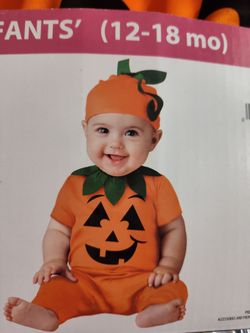 Infant Pumpkin Halloween Costume 12-18 Months