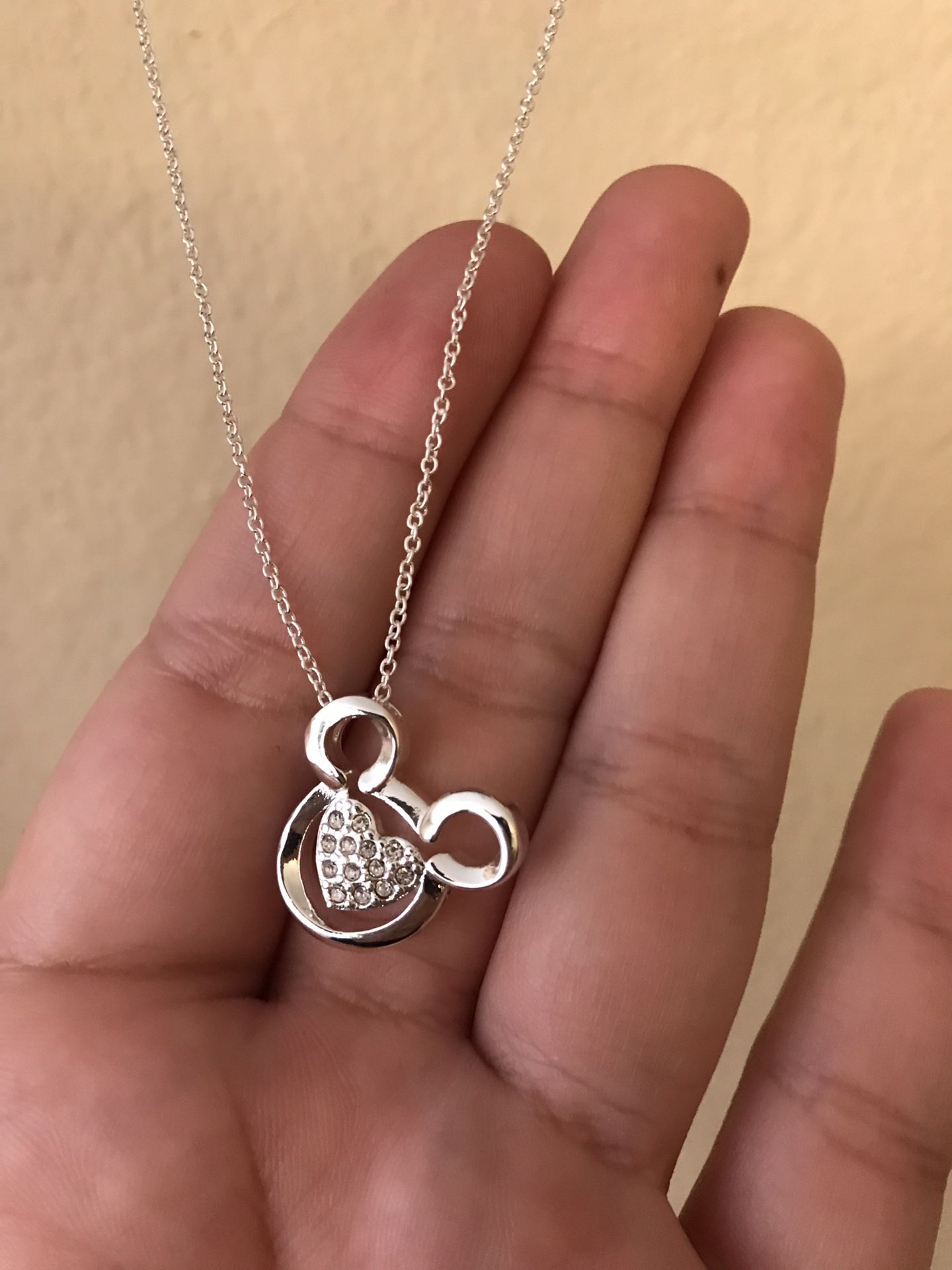 Sterling silver Mickey Mouse Disney necklace