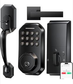 Brand new WiFi Smart Door Lock for Front Door, Keyless Entry Door Lock with App Control, Front Door Lock Set, Keypad Deadbolt with Handle Set, 5 Keys,