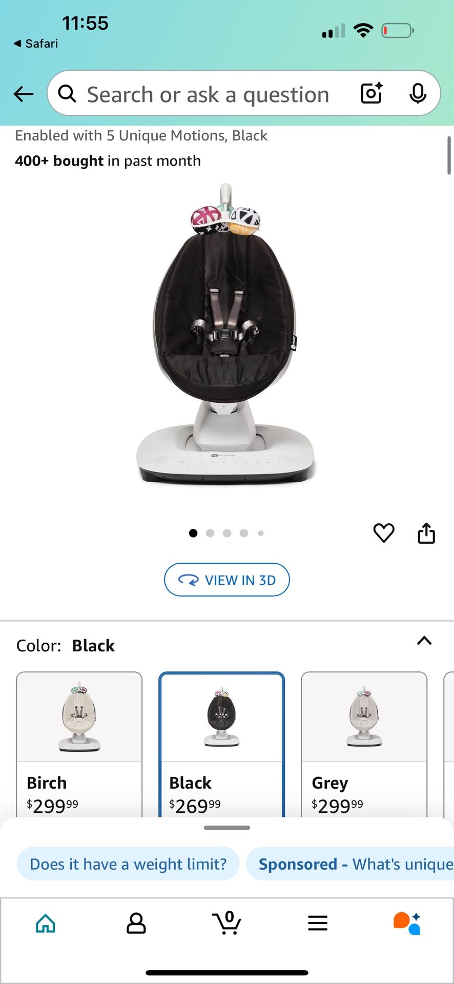 4 Moms Mamaroo Swing (Bluetooth/App Enabled)