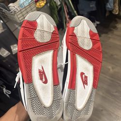 Fire red Jordan 4s size 10