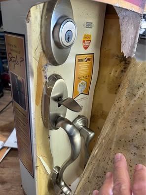 Kwikset three piece door handle