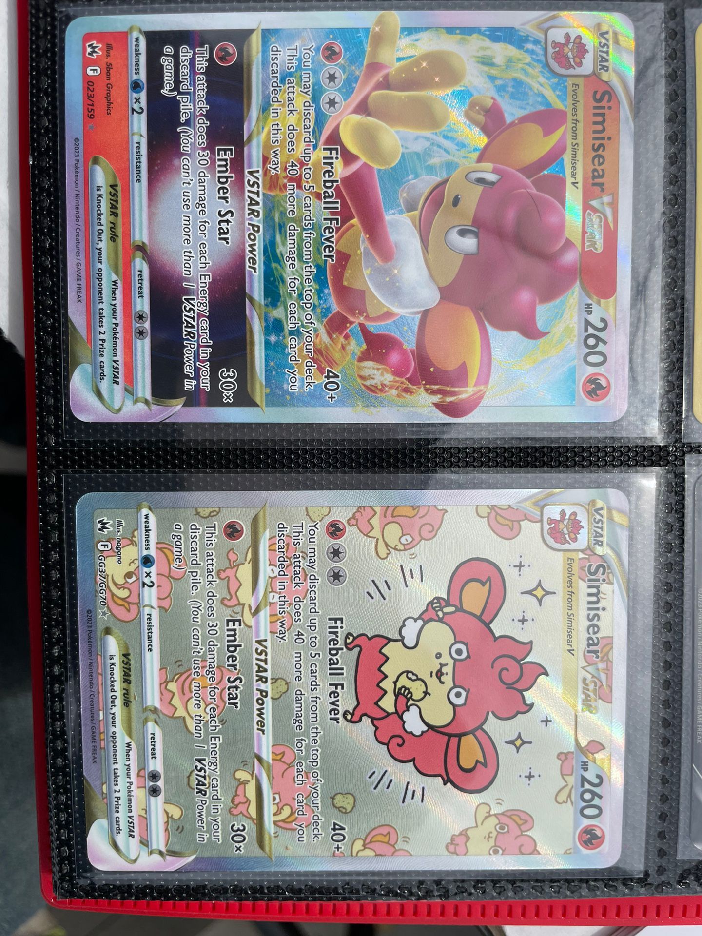 Up For Sale Is Pokémon TCG Simisear VSTAR Crown Zenith: Galarian Gallery GG37/GG70 Holo And Simisear VSTAR Ultra Rare - 023/159 Crown Zenith - Pokemon