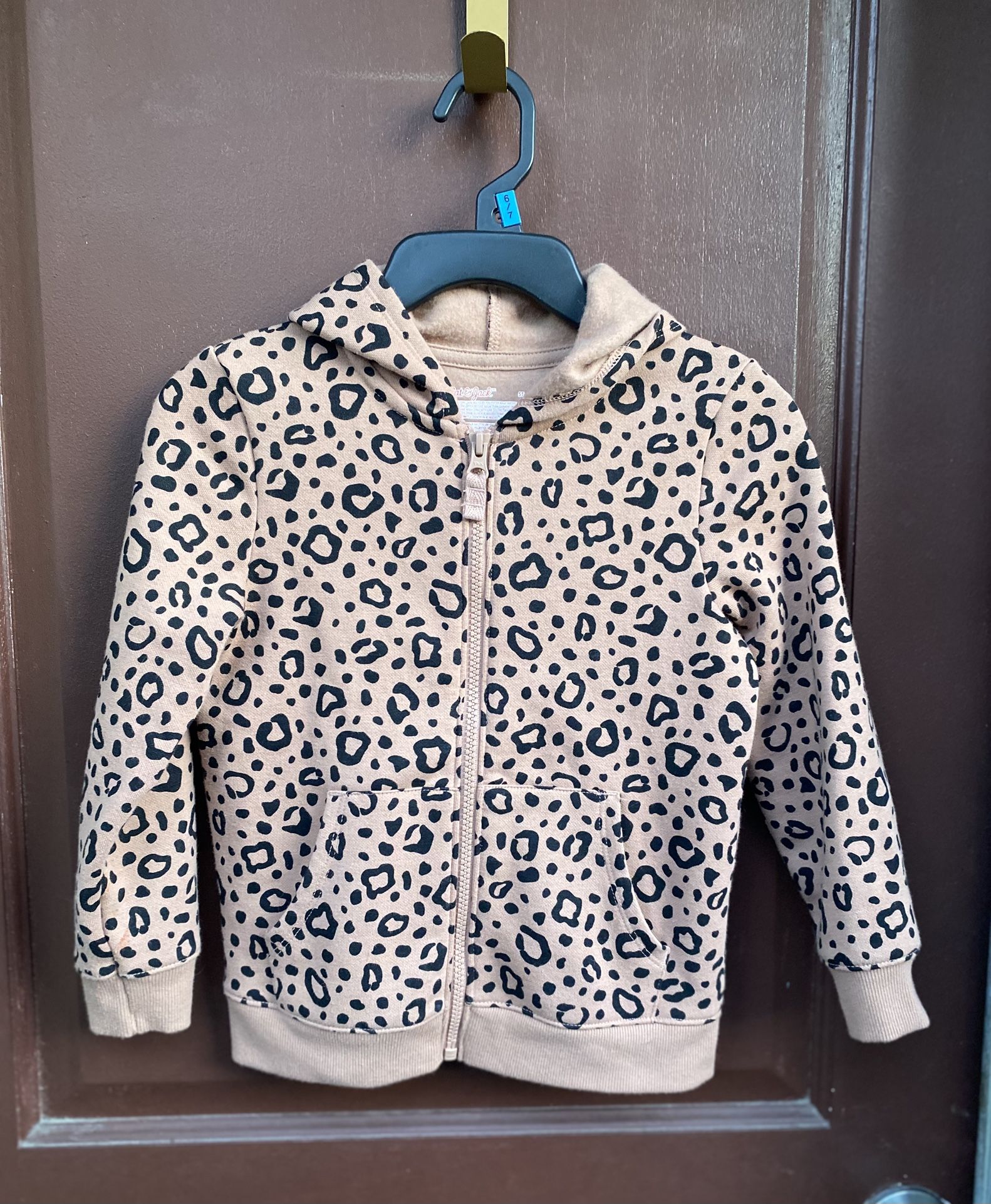 Leopard Print Girls Hoodie Jacket 5T