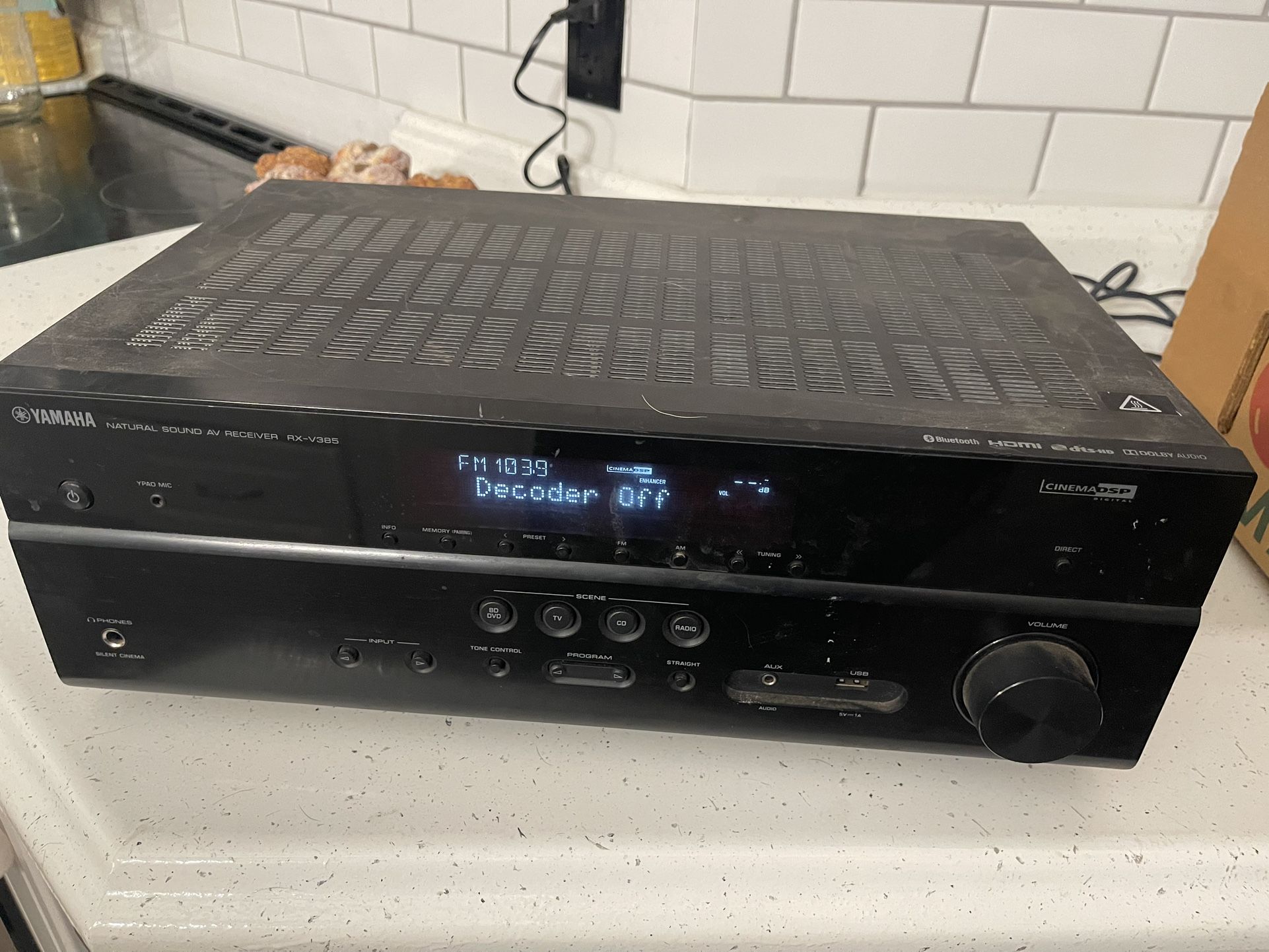 Yamaha Natural Sound AV Receiver RX-V385