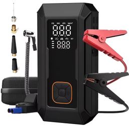 Car Jump Starter with Air Pump 4000A Jump Starter &150PSI Air Compressor, Portable Auto Power Bank ,Tire Inflator, LED Light