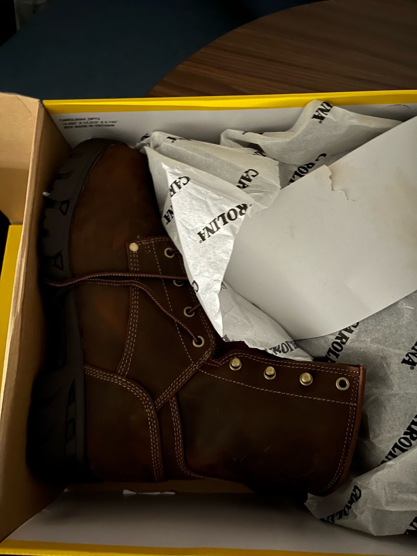Steel toe work boots