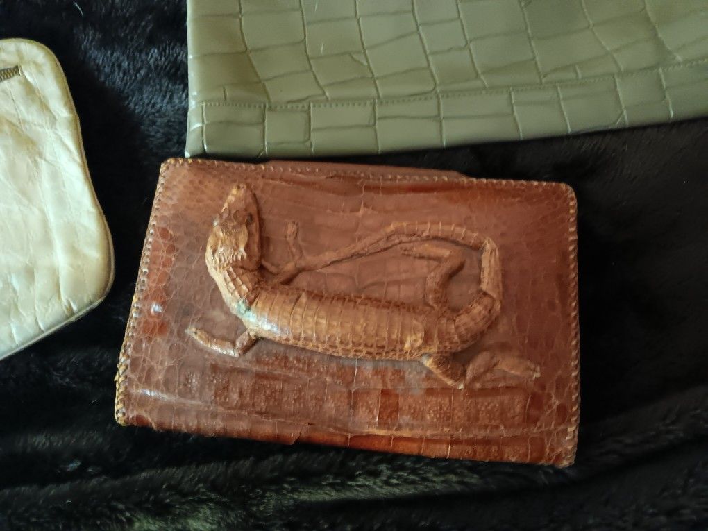 Vintage Handbags ~One Has A Baby Alligator On It