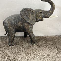 THAI TEAK AUTHENTIC WOOD ELEPHANT SCULPTURE