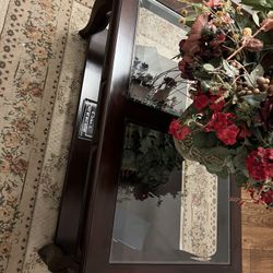 Dark Brown Coffee And End Tables