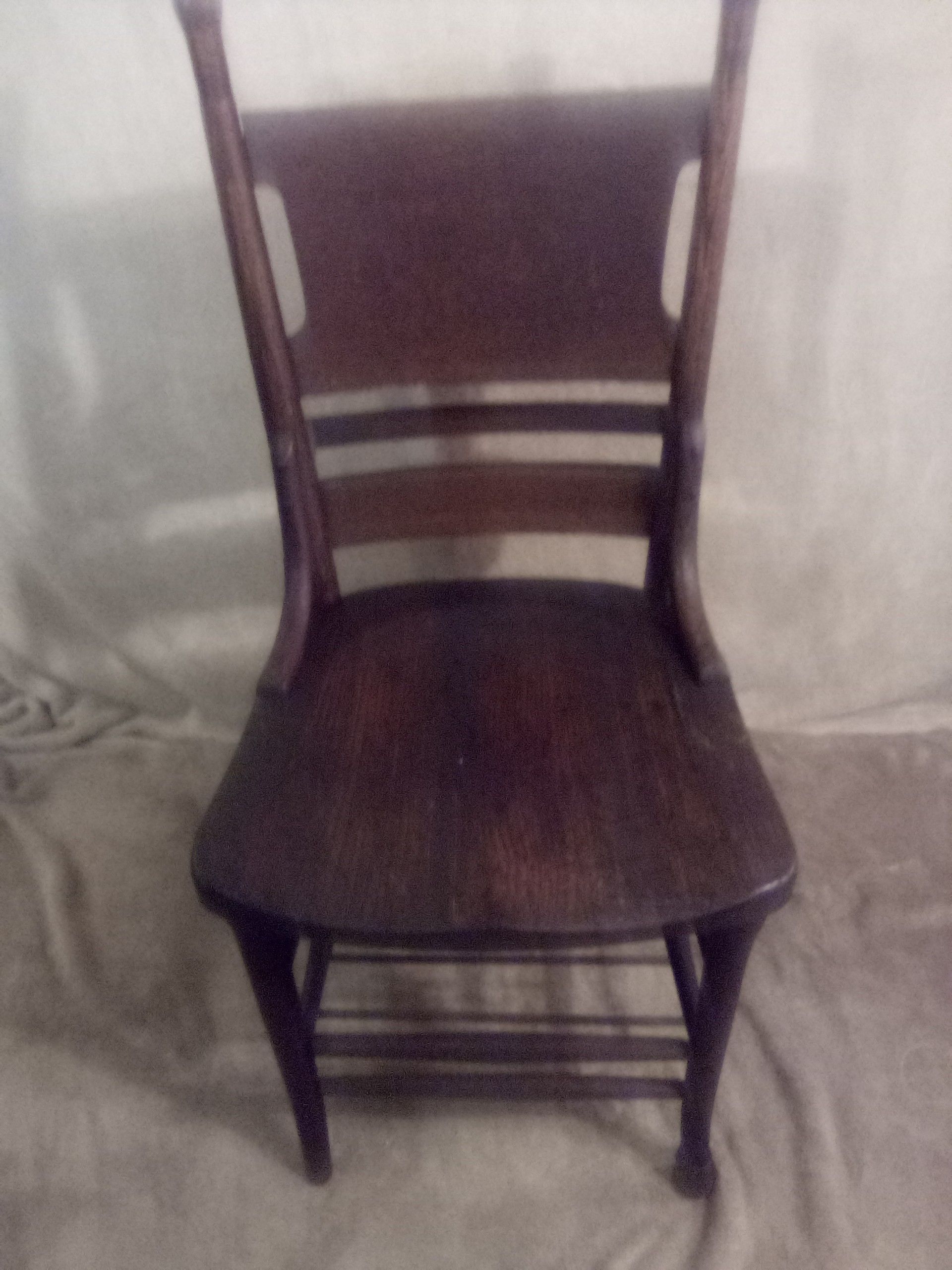 Antique oak chair with Bible rack