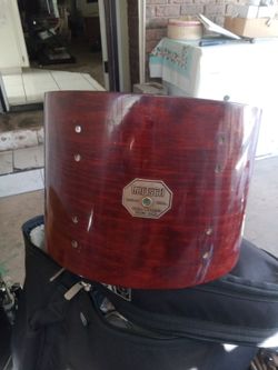 Vintage Gretsch concert tom with stop sign bage 13×9