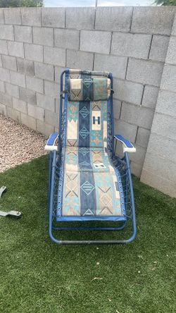 Blue folding chair