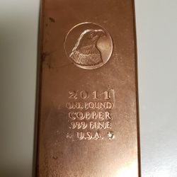 1 pound copper bar 999 fine