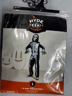 Xray Skeleton Kids Costume Large