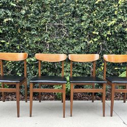 Mid Century Modern Teak Dining Chairs c.1960 Set of 4