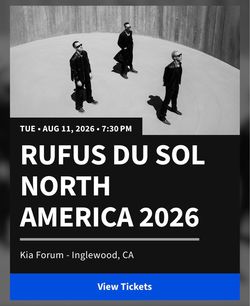 Rufus du sol 8-11-26 (PIT Tickets)