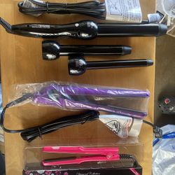 Ceramic Ionic Straightener And Clipless Curler 