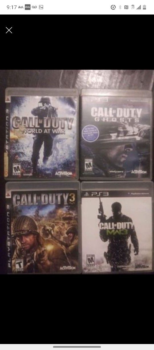 ps3 games call duty