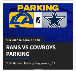 Pinklot parking @ sofi rams vs cowboys