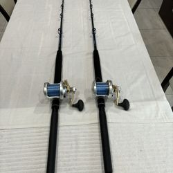 Shimano Talica 25 2 Speed on Custom Rods AFTCO Aluminum Butts