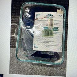 Weighted blanket, 70 x 46” 17.5 pounds, navy blue with gray, new with tags. $45 or best offer. Or Best