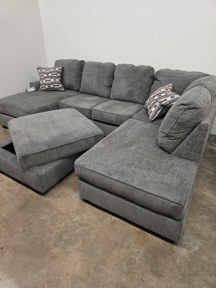 New Plush Gray Sectional
