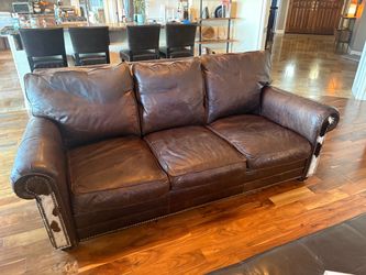 Arizona leather interiors, genuine, leather sofa, and oversized chair