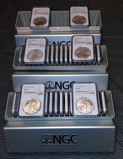 American Silver Eagle set of 42 (1(contact info removed)) NGC MS69