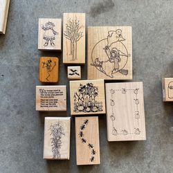 Halloween wood Stamps