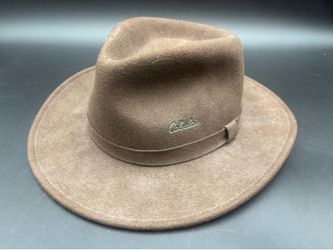 Vintage Cabela’s 100% Wool Fedora Hat Brown Made in USA Bollman WPL 59