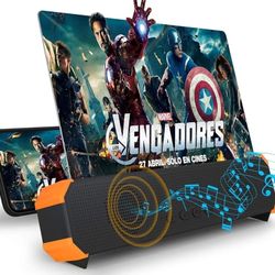 18 Inch Screen Magnifier, 3D Magnifier Projector Screen, Foldable Phone Stand with Screen Amplifier